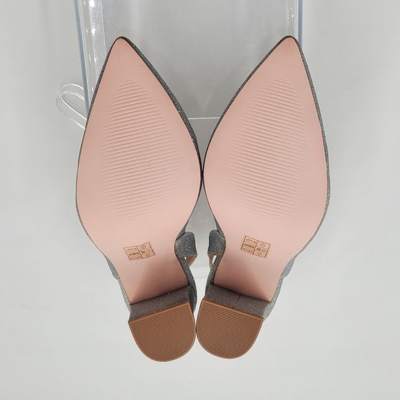 ASOS Silver Glitter Block Heels - NWOT - Picture 11 of 16